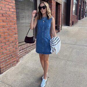 Daacee Women’s Sleeveless Bodycon Denim Mini Dress